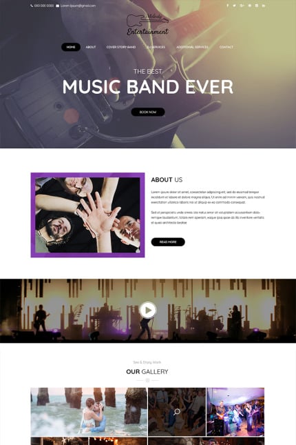 Template #80045 Band Psd Webdesign Template - Logo template Preview