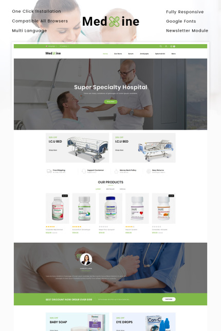 Template #80052 Drug Hospital Webdesign Template - Logo template Preview
