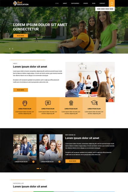 Template #80068 Education Theme Webdesign Template - Logo template Preview