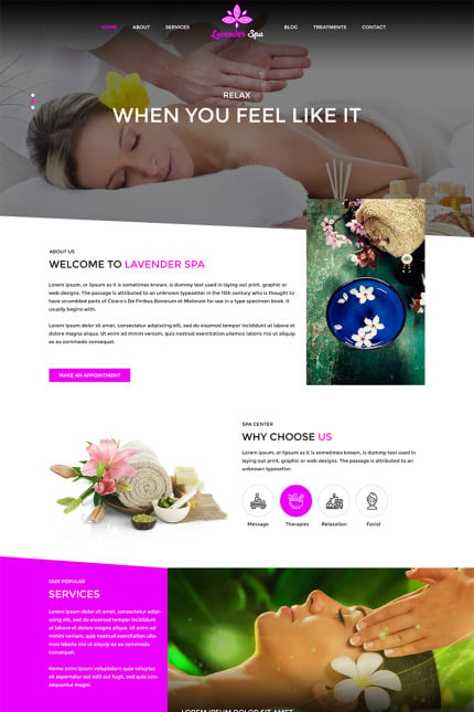 Template #80076 Spa Treatment Webdesign Template - Logo template Preview