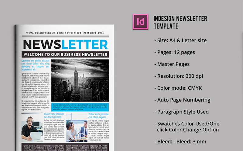 Business Newsletter - Corporate Identity Template