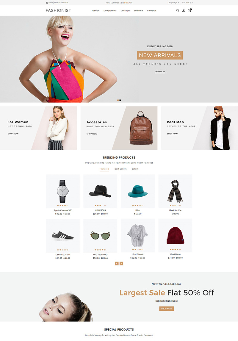 Fashionist OpenCart Template #80002