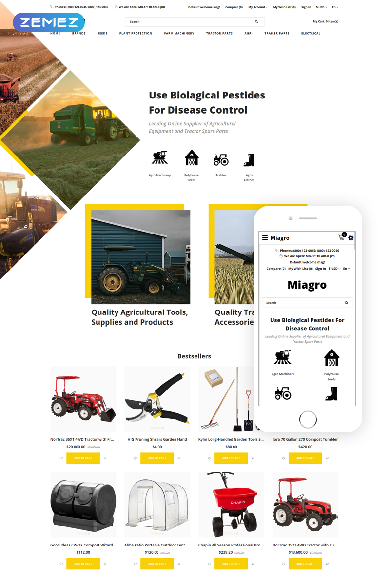 Miagro - Agriculture Equipment Store Clean №80063