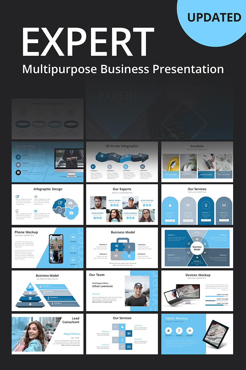 Plantilla PowerPoint "Expert Business" #80005