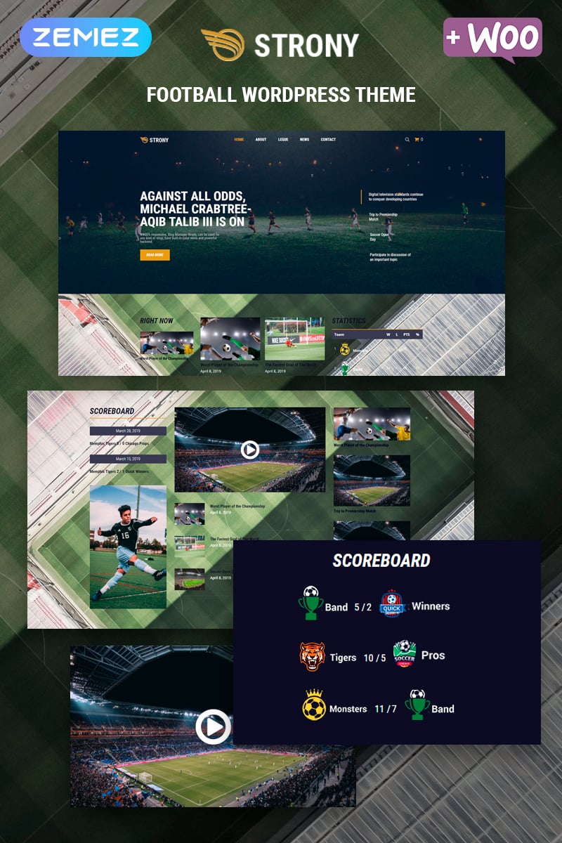 Strony - Sport Classic Elementor WordPress Theme