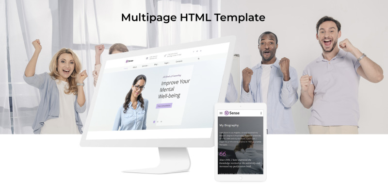 Érzék - Pszichológus Többoldalas tiszta HTML webhelysablon - Képpel 2