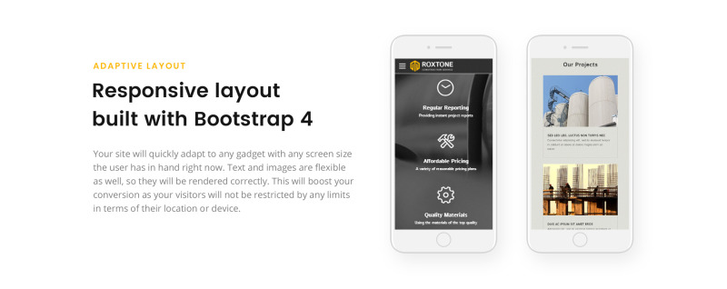 Roxtone - Construction Company Responsive Creative HTML Website Template - Features Image 6
