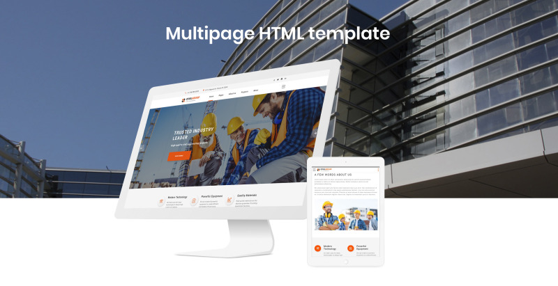 Website Vorlage namens Civil Group - Construction Company Multipage Modern HTML #51405 - Bildeigenschaften 2