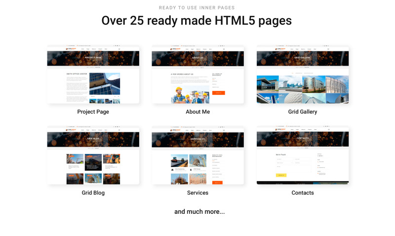 Website Vorlage namens Civil Group - Construction Company Multipage Modern HTML #51405 - Bildeigenschaften 3