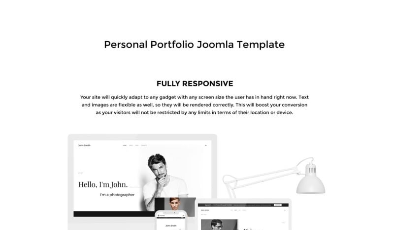 John Smith - Элегантный шаблон персональной страницы Joomla