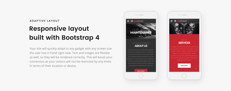 Car Repair - Cars & Motorcycles Creative Responsive HTML modèle web adaptatif #51928 - Image 6