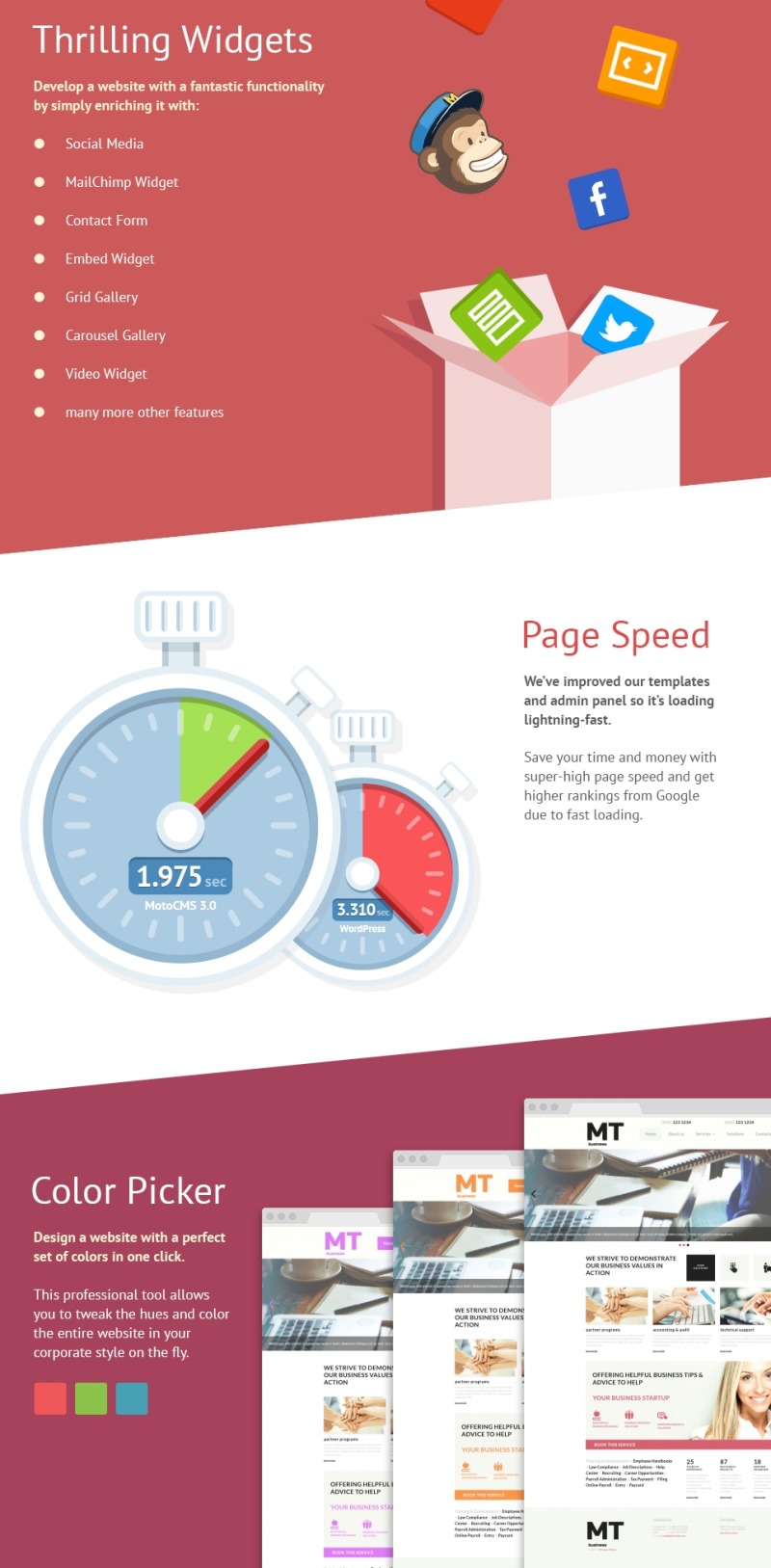 Consulting Responsive Moto CMS 3 Template - Features Image 3