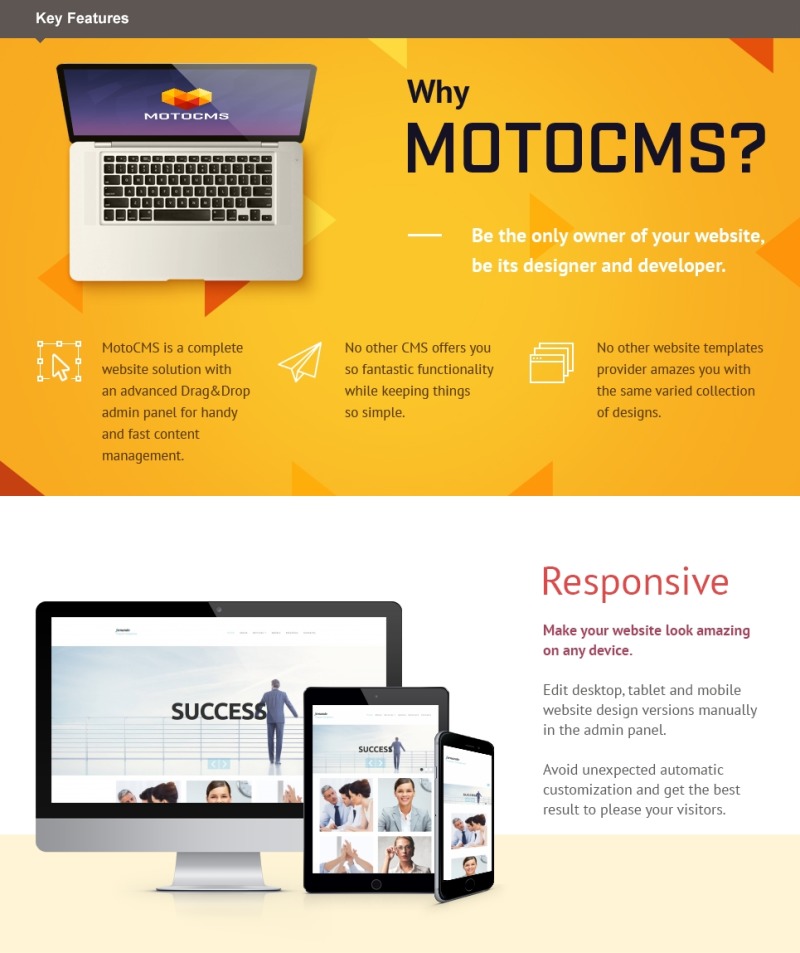 Modèle Business & Services Moto CMS 3 - Caractéristiques de l’image 1