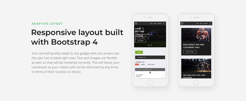 S-Bet - Online Betting Multipage HTML Website Template - Features Image 7