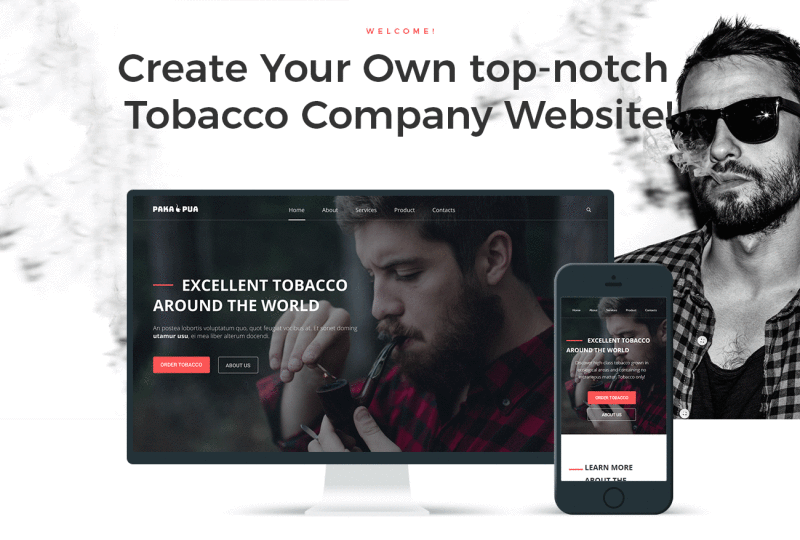 Responzivní WordPress motiv Tobacco Company #52834 - Obrázek funkce 1