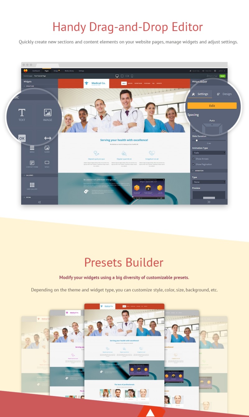 Plantilla Moto CMS 3 Responsive para Sitio de Medicina #53236 - Imagen de características 2