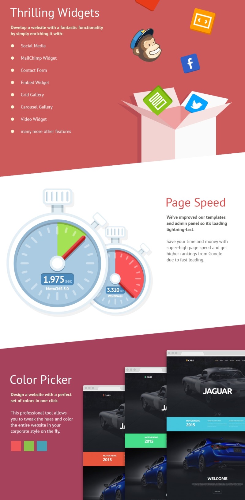 Car Club Moto CMS 3 Template Templates Moto CMS 3 №53237 - Features Image 3