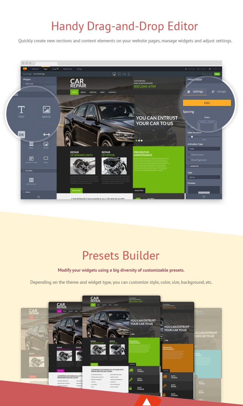 Car Repair Moto CMS 3 Template Templates Moto CMS 3 №53724 - Features Image 2