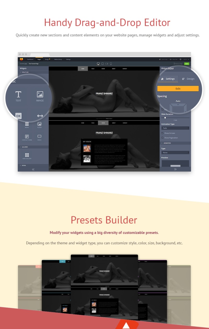 Modello Moto CMS 3 #53735 per Un Sito di Fotografi Portfolio - Immagine Caratteristiche 2