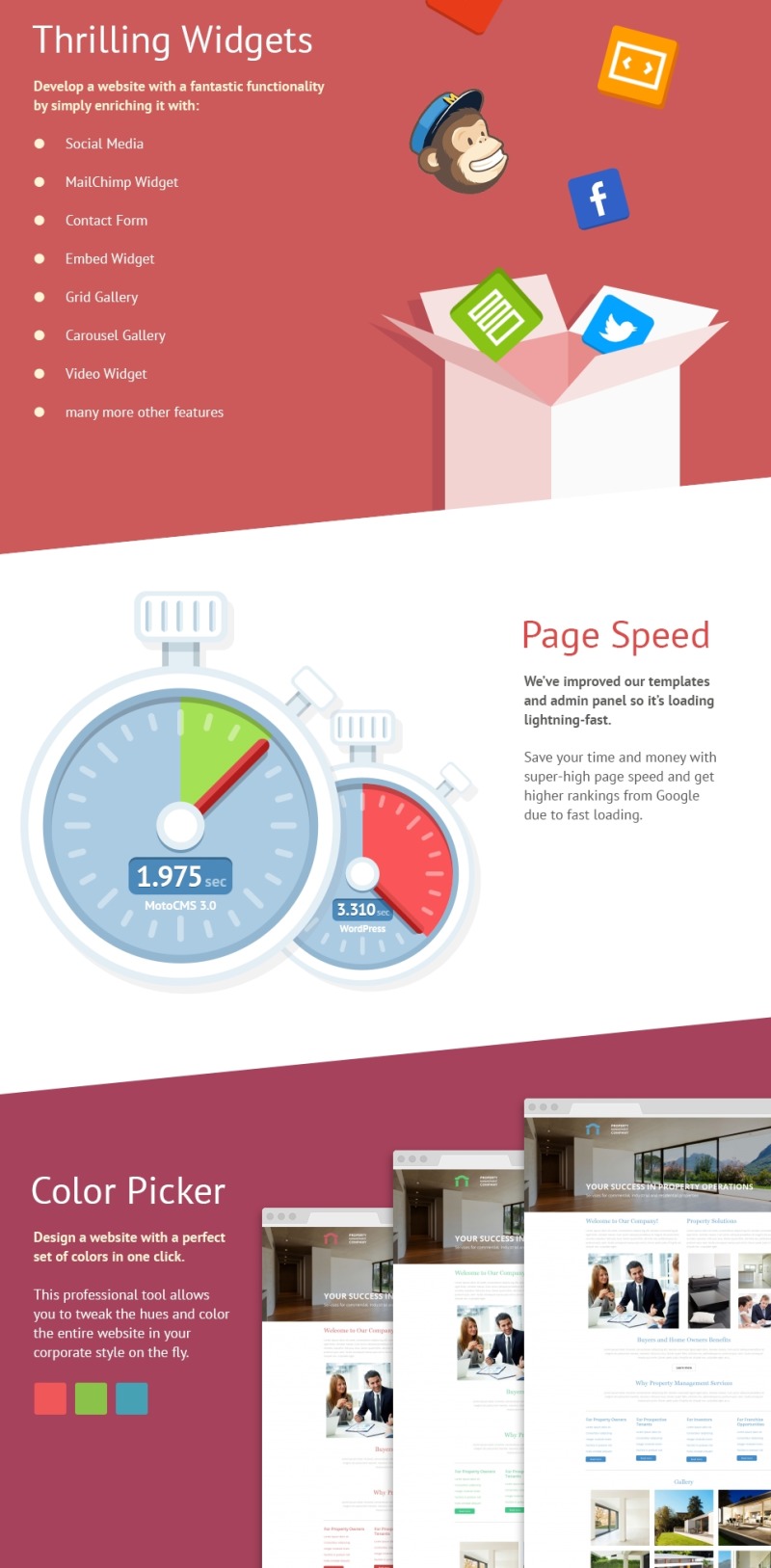 Property Management Moto CMS 3 Template - Features Image 3