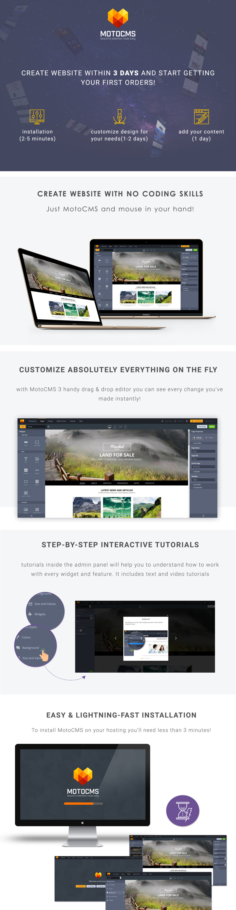 Marshal - Land Brokers Moto CMS 3 Template - Features Image 1