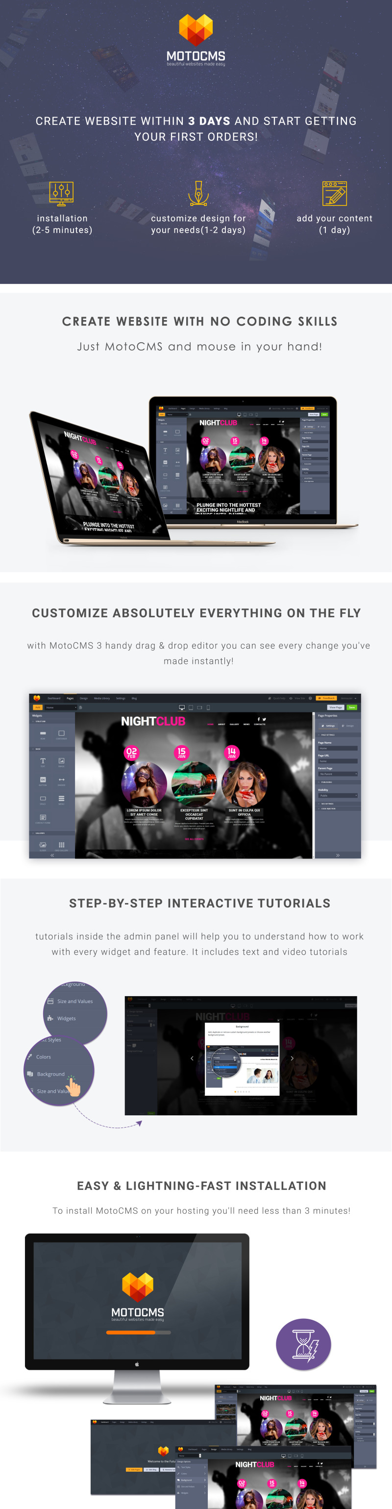 Night Club MotoCMS Website Template - Features Image 1