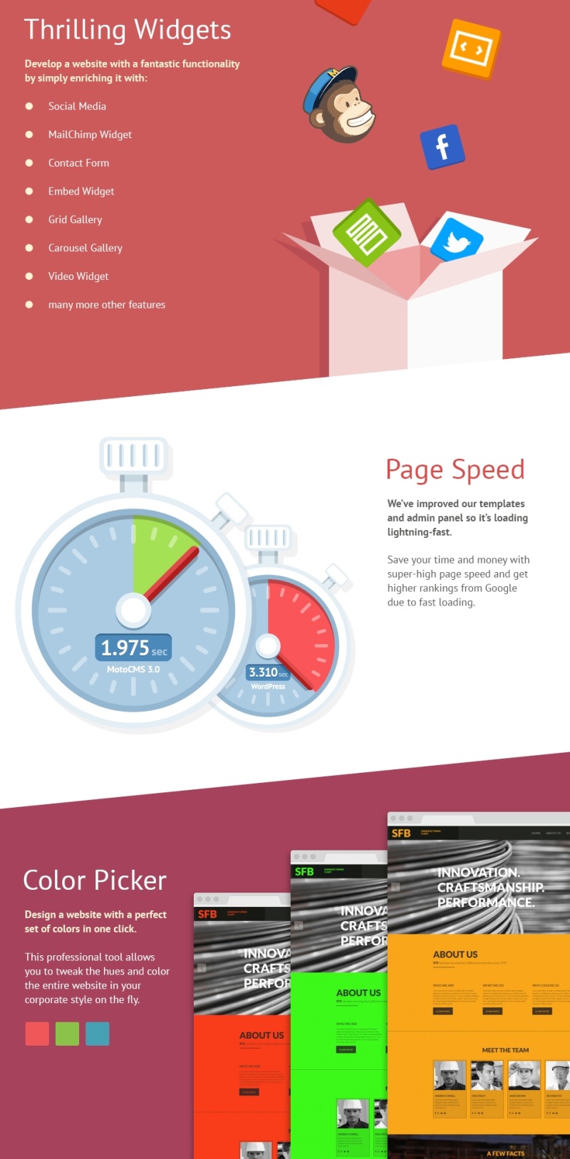 Industrial Responsive Moto CMS 3 Template - Features Image 3