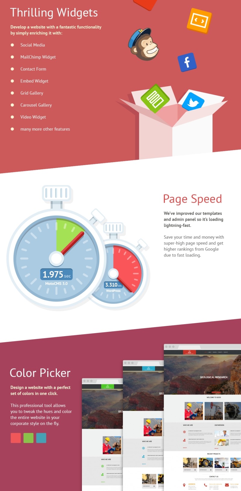 Industrial Moto CMS 3 Template - Features Image 3