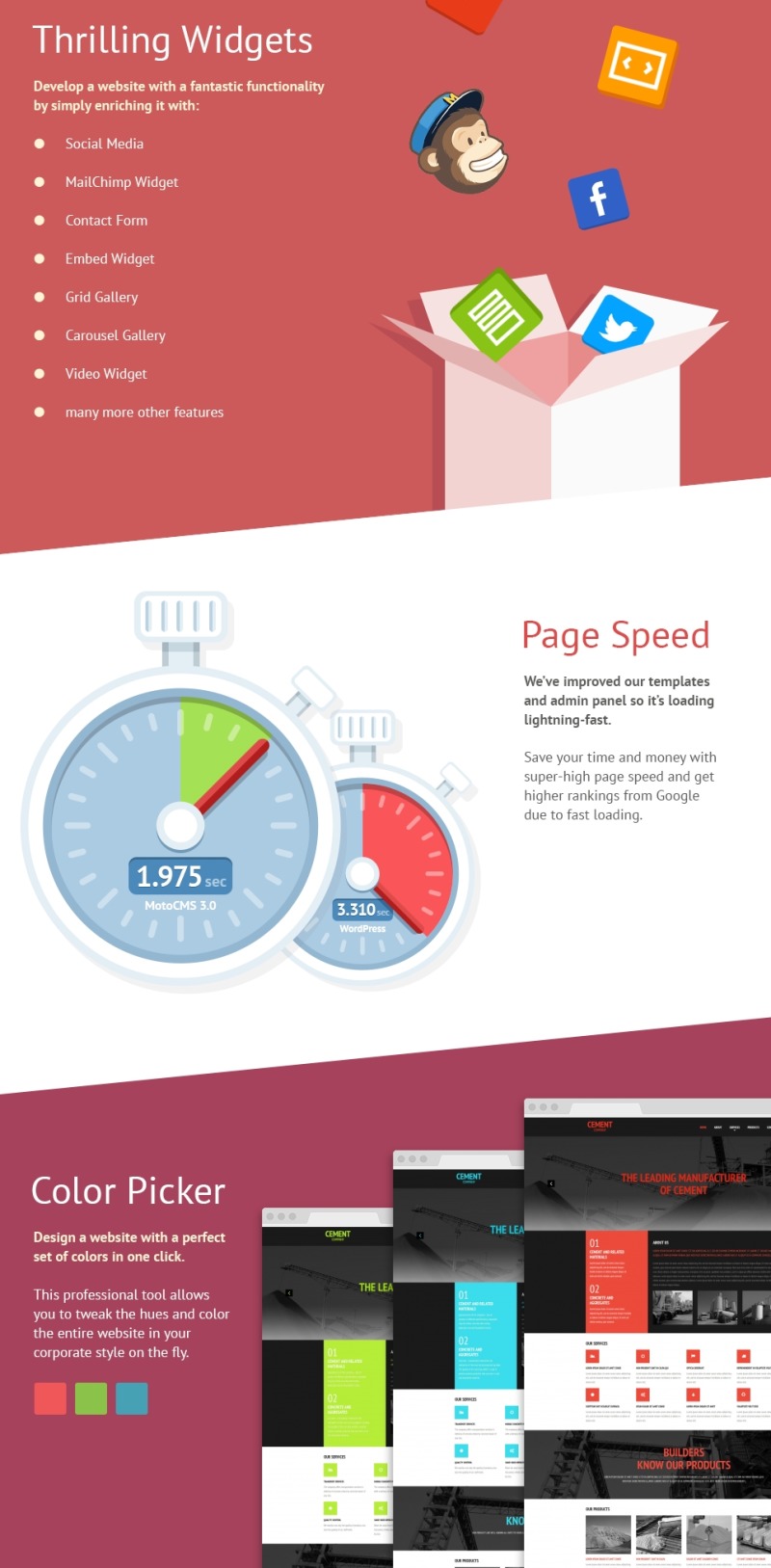 Cement Moto CMS 3 Template - Features Image 3