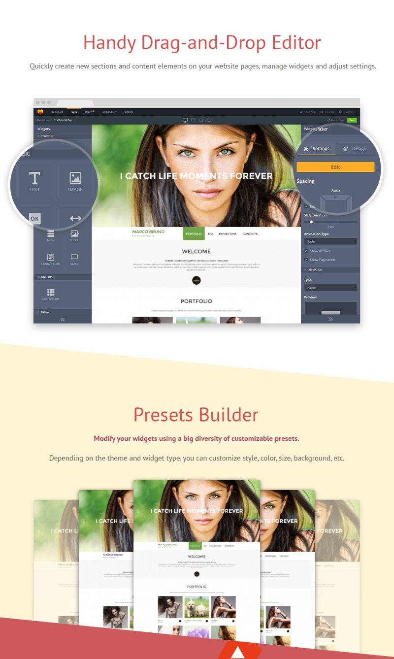 Photographer Portfolio Photo Gallery Template - Features Image 2