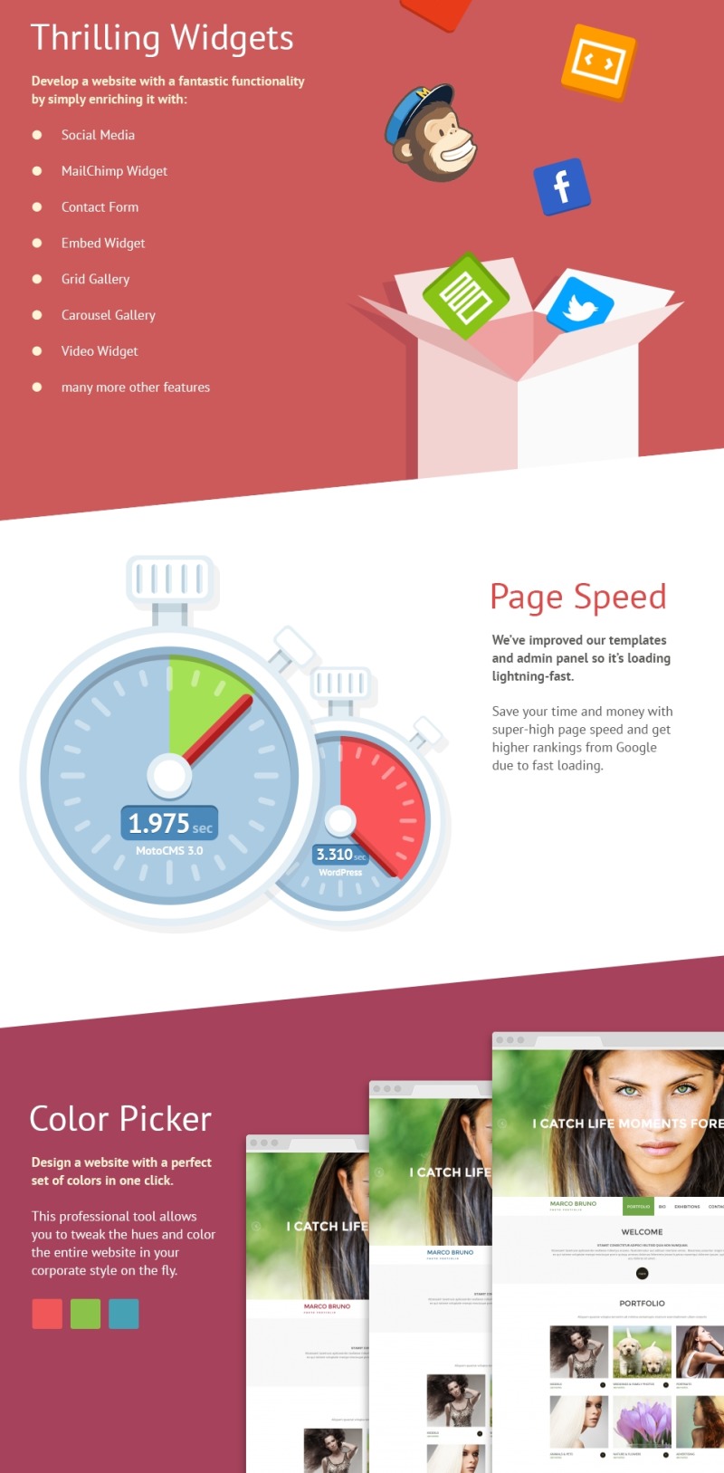 Photographer Portfolio Photo Gallery Template - Features Image 3