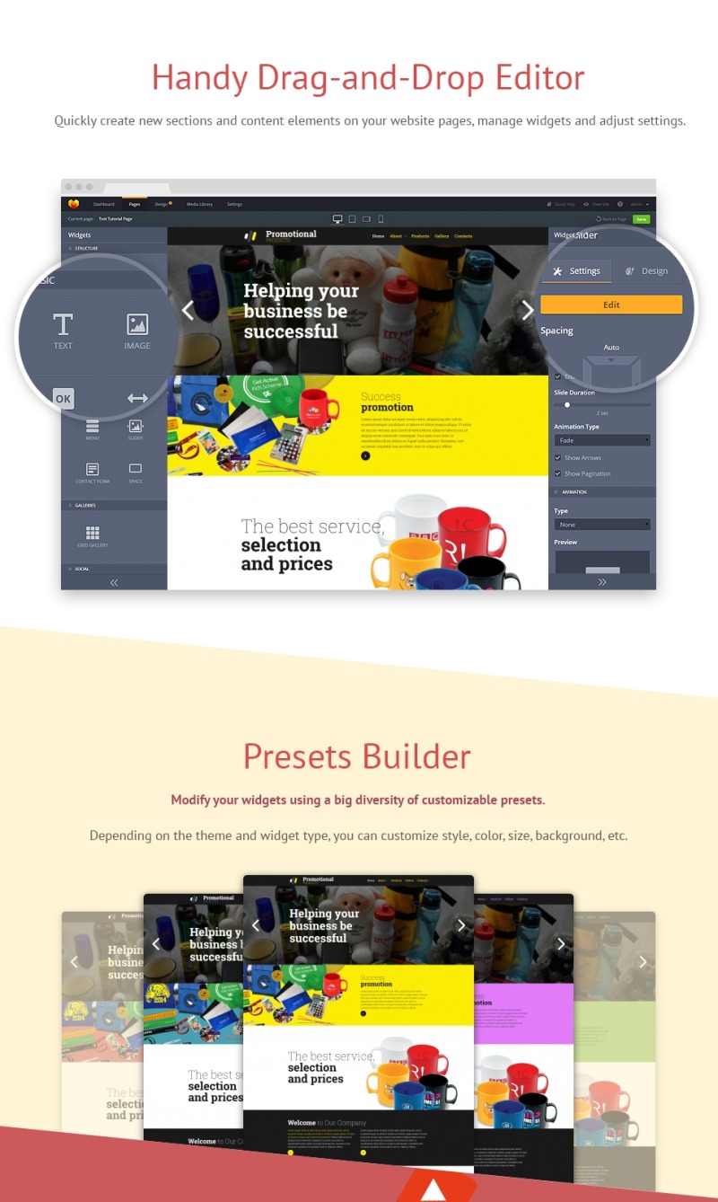 Plantilla Moto CMS 3 Responsive para Sitio de Tienda de Impresión #55540 - Imagen de características 2