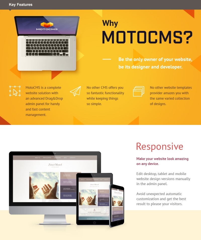 Jesus Church Moto CMS 3 Template - Features Image 1