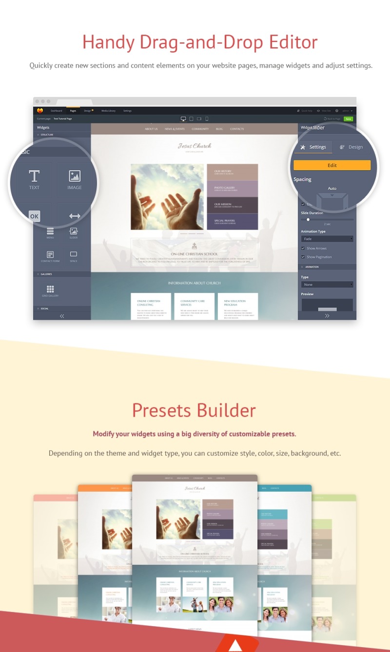 Jesus Church Moto CMS 3 Template - Features Image 2