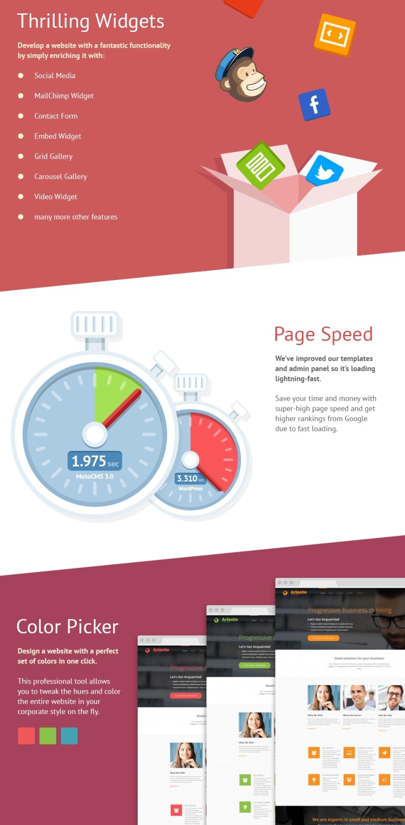 Consulting Moto CMS 3 Template - Features Image 3