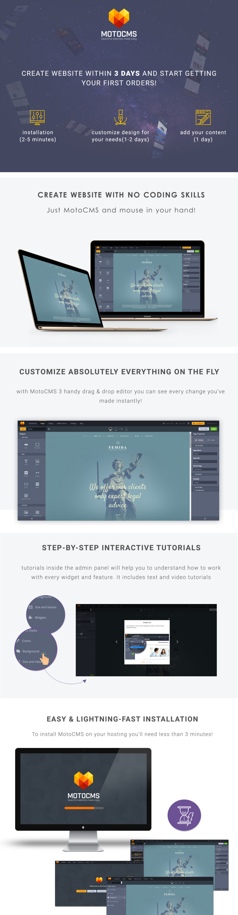 Law Firm Moto CMS 3 Template - Features Image 1