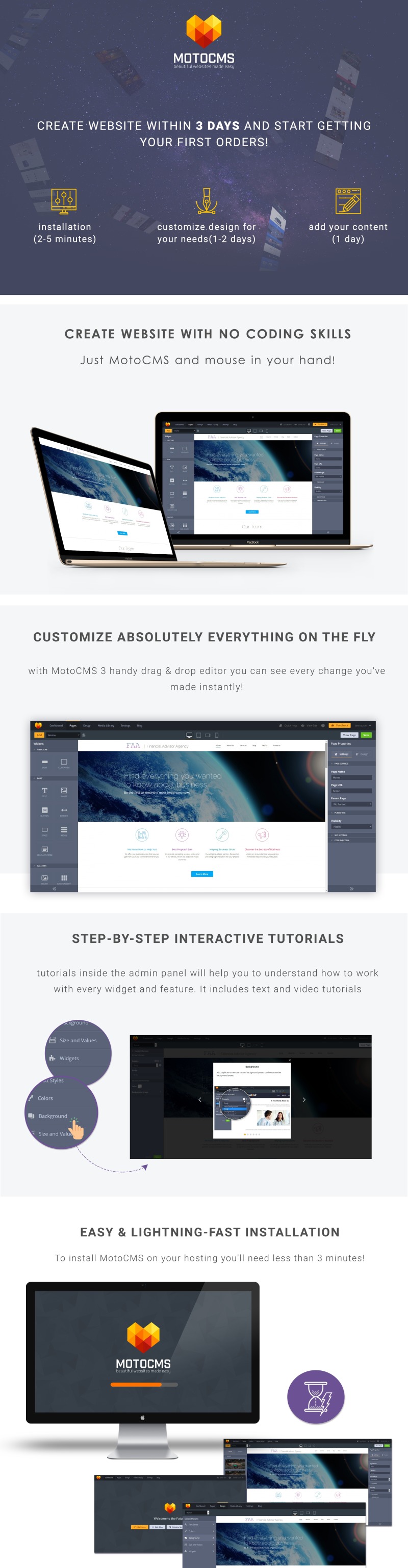 Financial Advisor Responsive Moto CMS 3 Template - Features Image 1