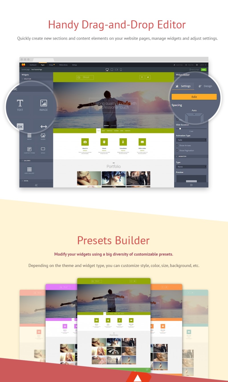Photographer Portfolio Photo Gallery Template - Features Image 2