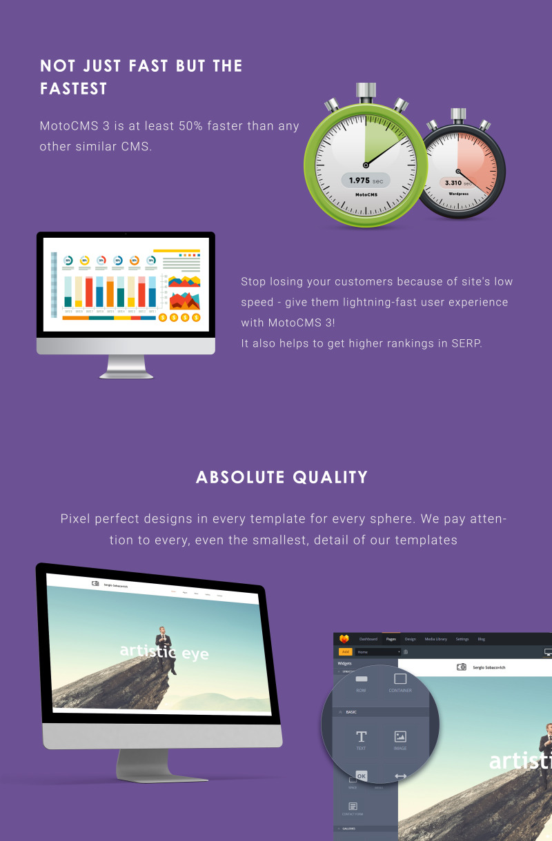 Professional Photographer Moto CMS 3 Template - Features Image 4
