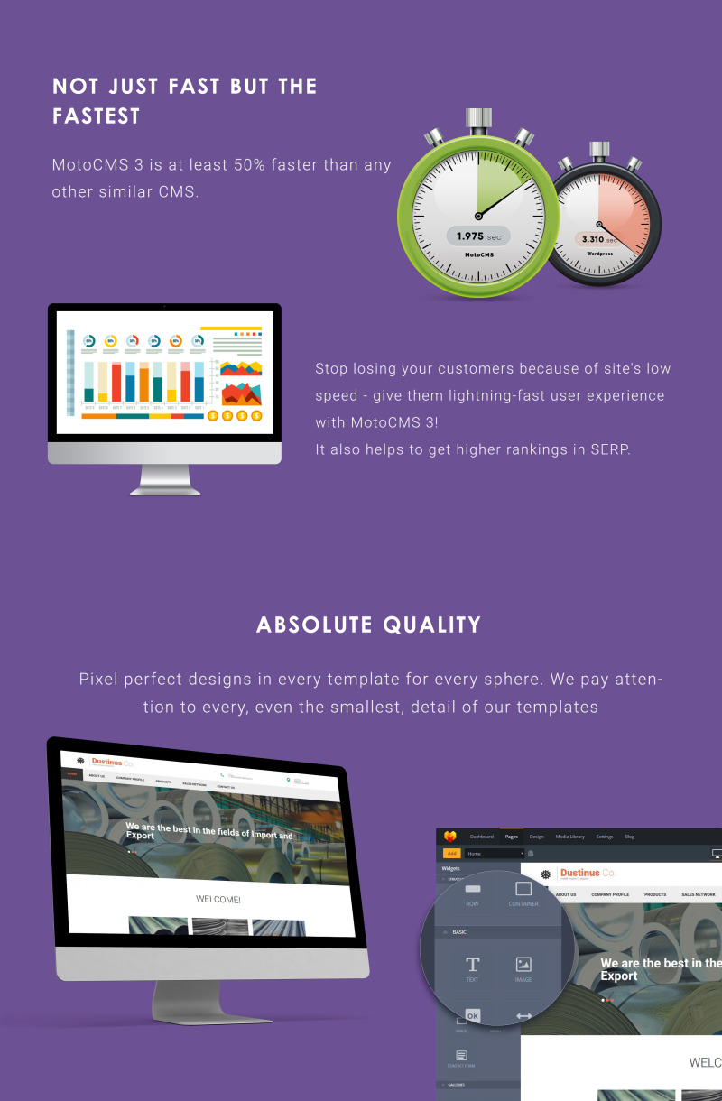 Шаблон Moto CMS 3 для сталелитейной промышленности - Features Image 4
