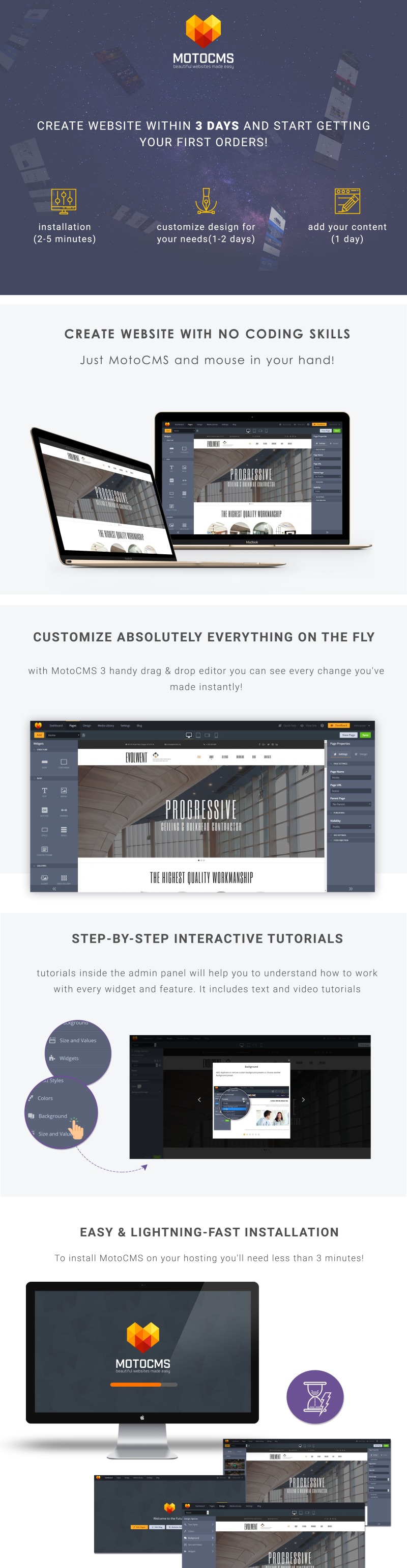 Construction Company Responsive Moto CMS 3 Template - Features Image 1