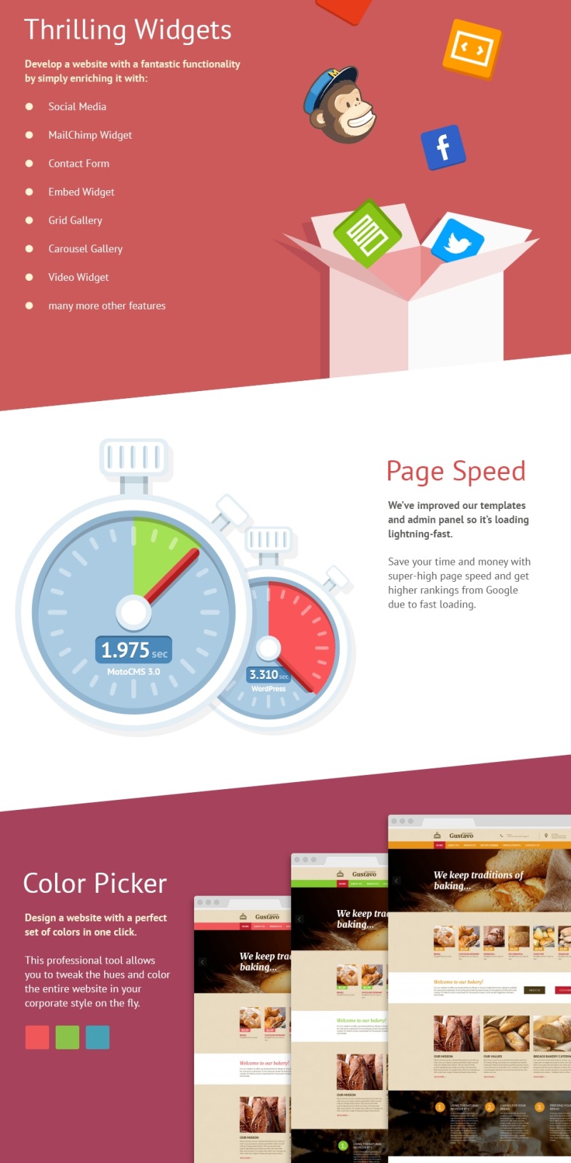 Plantilla Moto CMS 3 Responsive para Sitio de Panaderías #55861 - Imagen de características 3