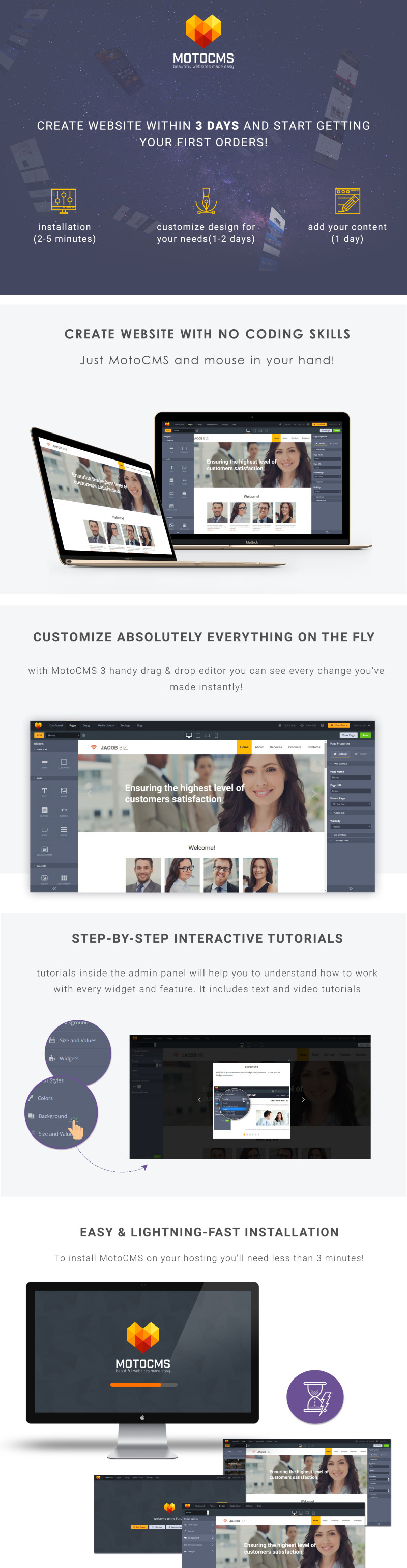 Jacob Biz - Local Business Moto CMS 3 Template - Features Image 1