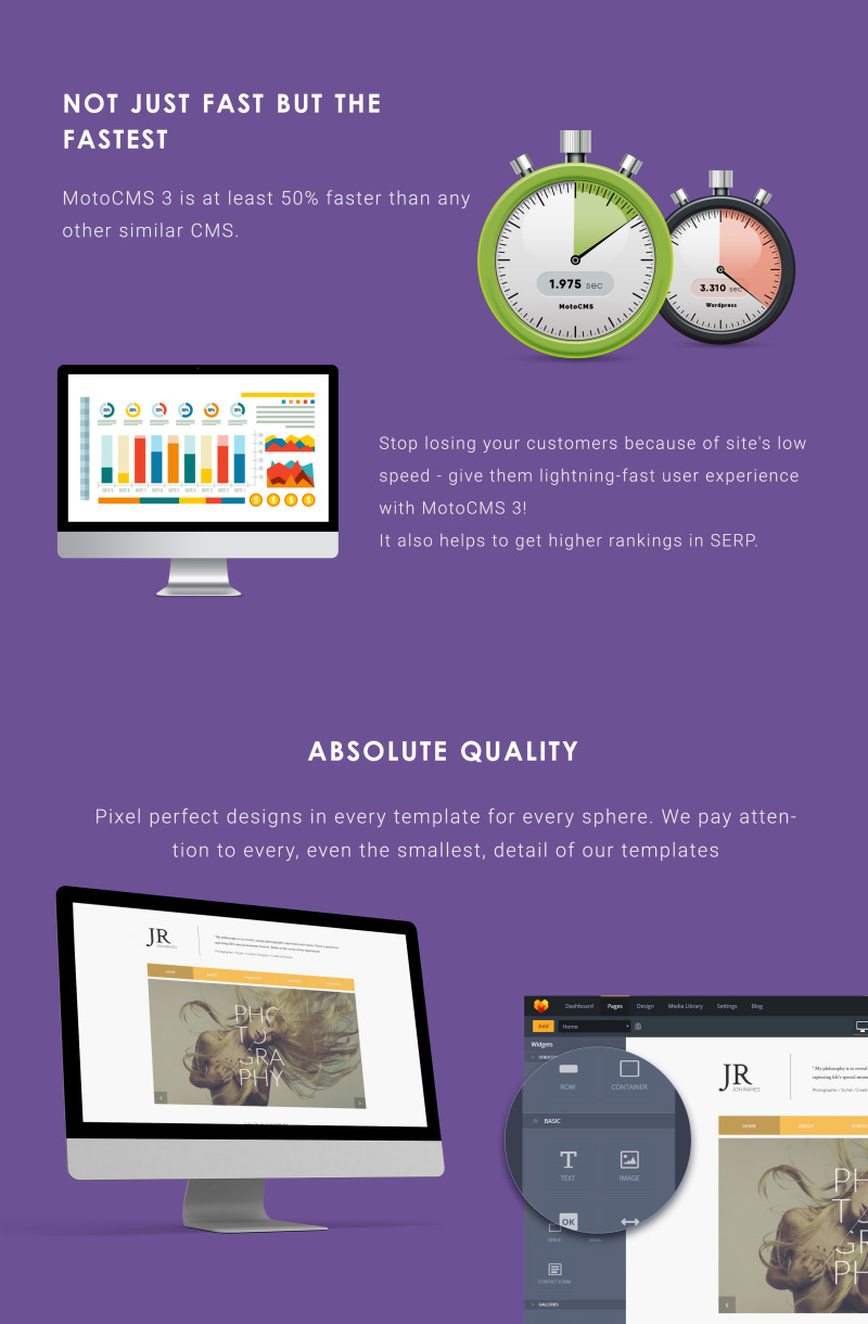 Responsive Web Design for Photographers Moto Cms 3 #55996 - 4 Görüntü Özellikleri
