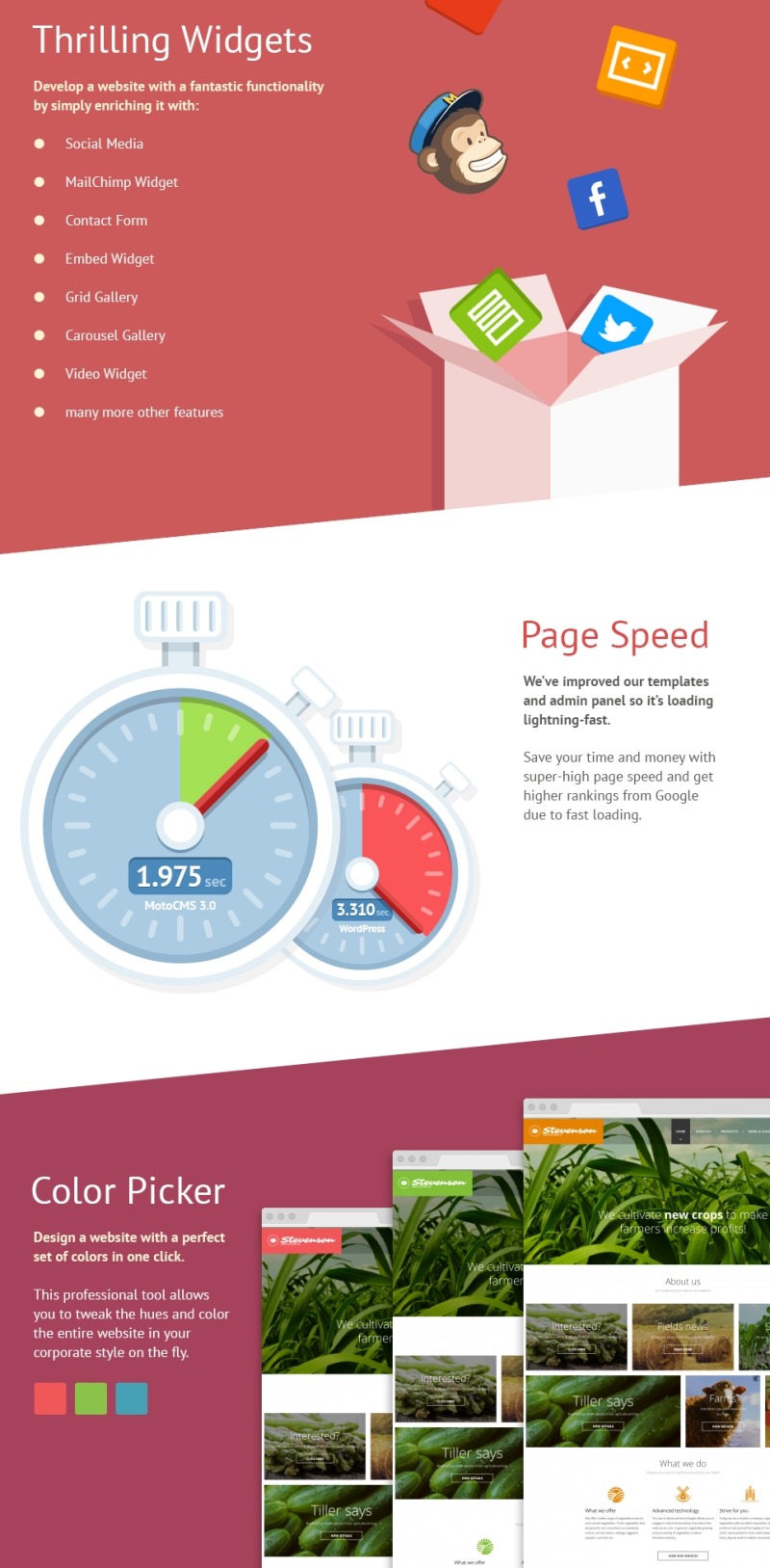 Template Moto CMS 3 Responsive #56002 per Un Sito di Agricoltura - Immagine Caratteristiche 3