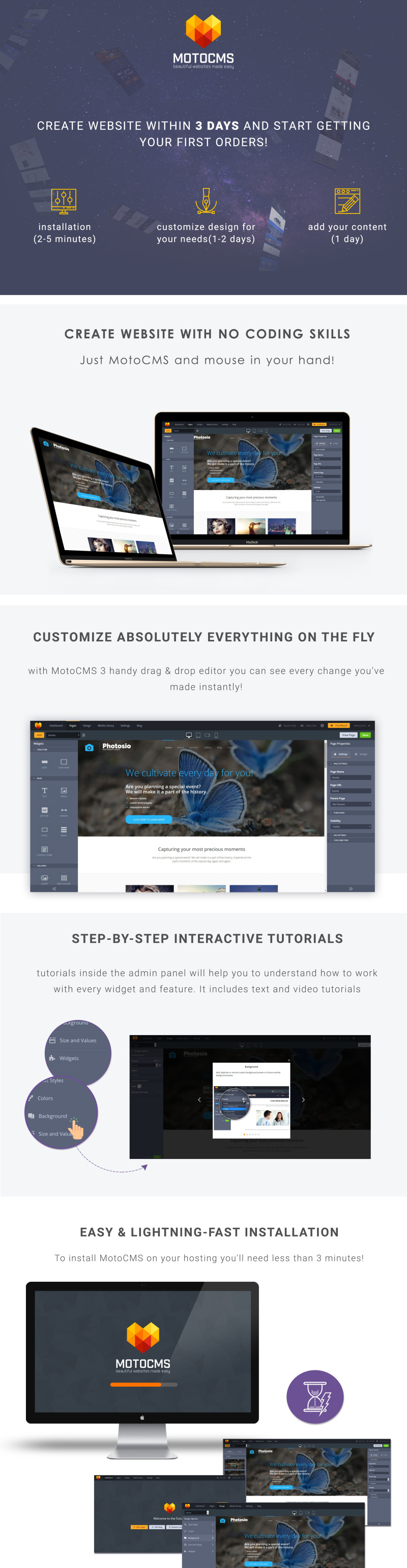 Photography Portfolio Photo Gallery Template - Features Image 1