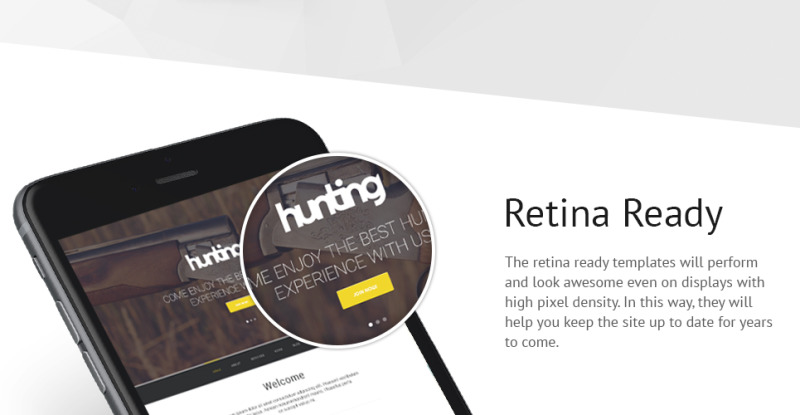 Hunting Club WordPress Theme - Features Image 2