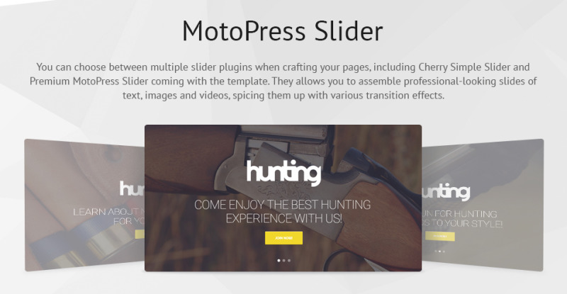 Hunting Club WordPress Theme - Features Image 8