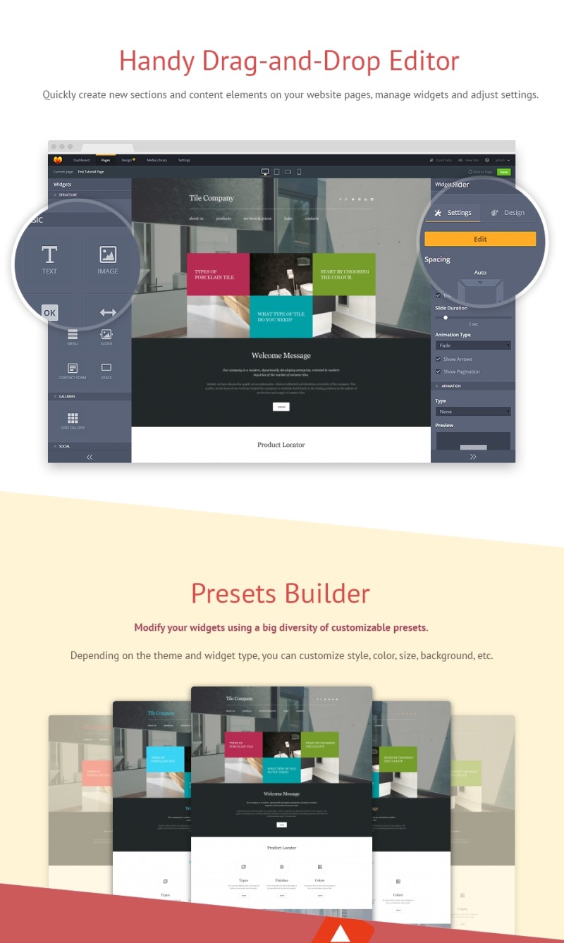 Modèle de design dintérieur Moto CMS 3 - Caractéristiques de l’image 2