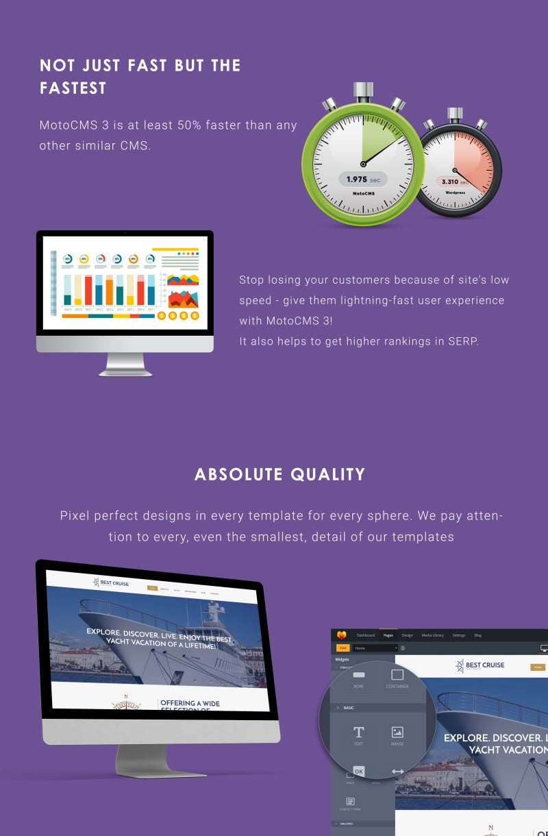 Luxury Yachting Moto CMS 3 Template - Features Image 4